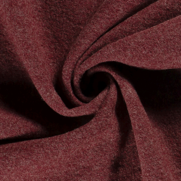 Wool Boucle fabric Unicolour Bordeaux