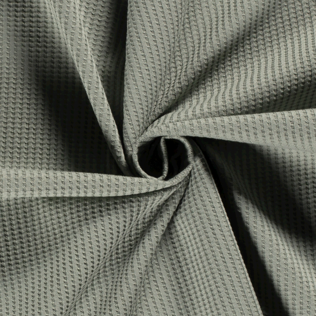 Knitted Waffle fabric Unicolour Dark Mint