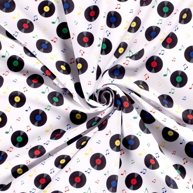 Power Stretch fabric White digital printed 