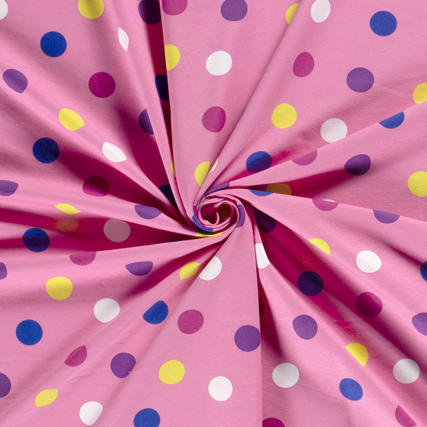 French Terry fabric Pink printed 