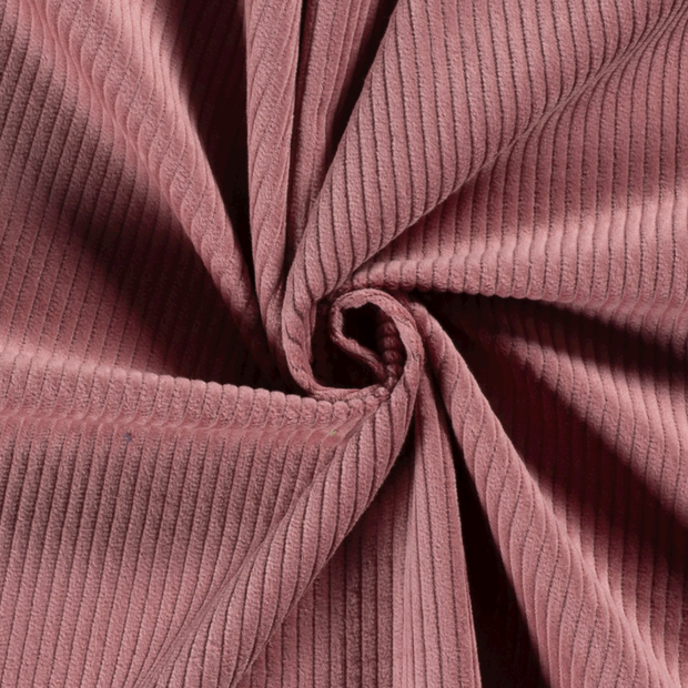Corduroy 4.5w fabric Unicolour Old Pink