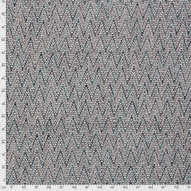 Jacquard fabric Zigzag Navy