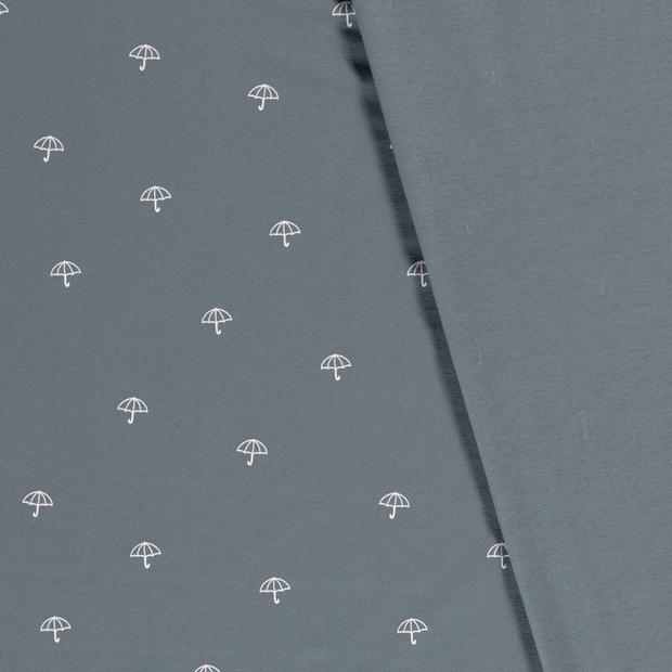 Jersey fabric Umbrellas printed 