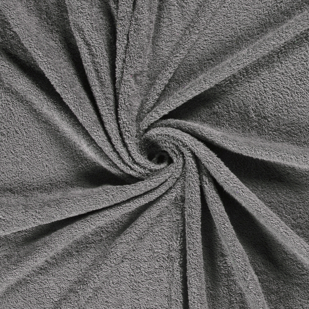 Terry Towelling fabric Grey 