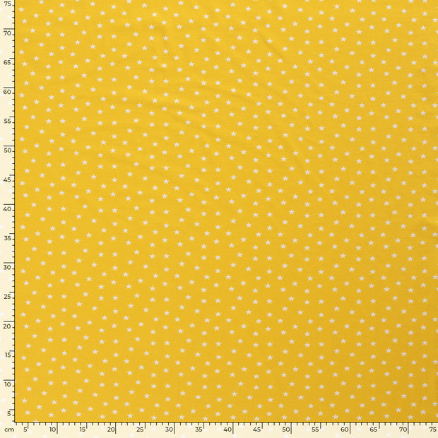 Jersey fabric Stars Yellow