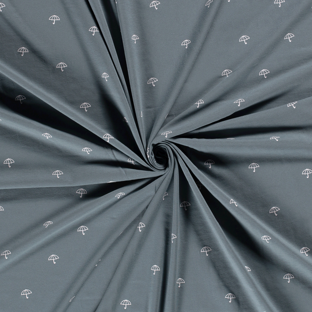 Jersey fabric Indigo printed 