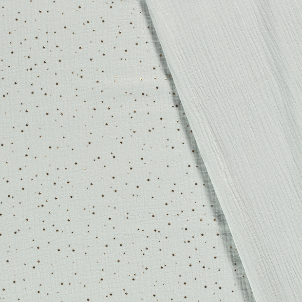 Double gaze tissu pois dew drops 