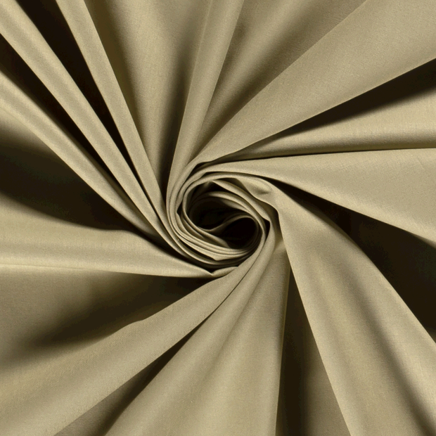 Cotton Poplin fabric Unicolour Olive Green