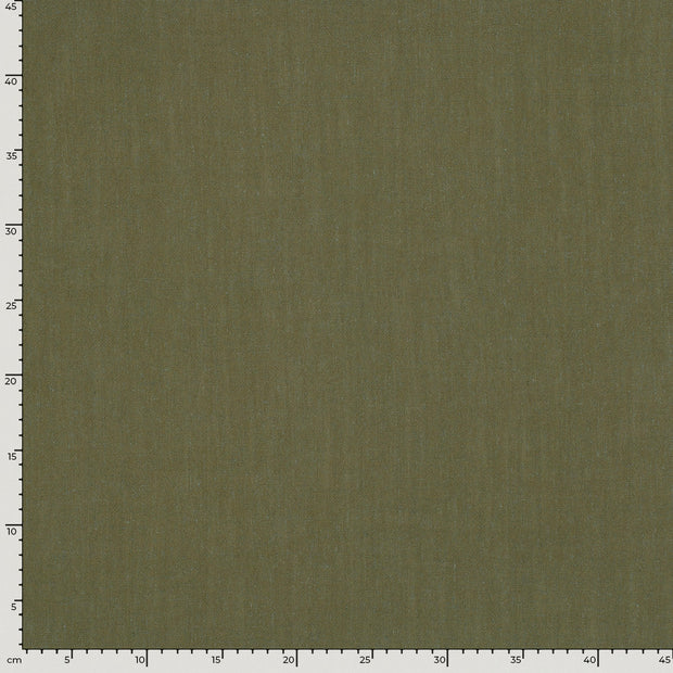 Woven Viscose Linen fabric Unicolour Khaki Green