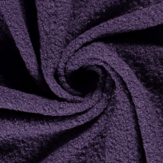 Bouclé fabric Unicolour Carbon
