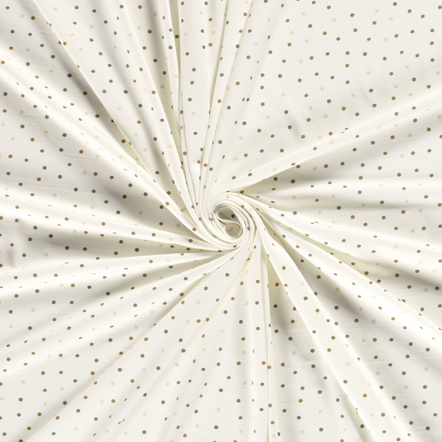 Jersey fabric Off White printed 