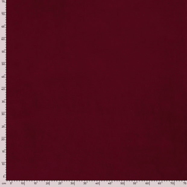 Nicky velours fabric Unicolour Bordeaux
