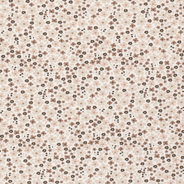 Jersey fabric Flowers Off White