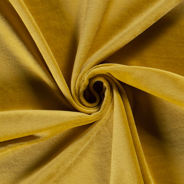 Nicky velours fabric Unicolour Oker