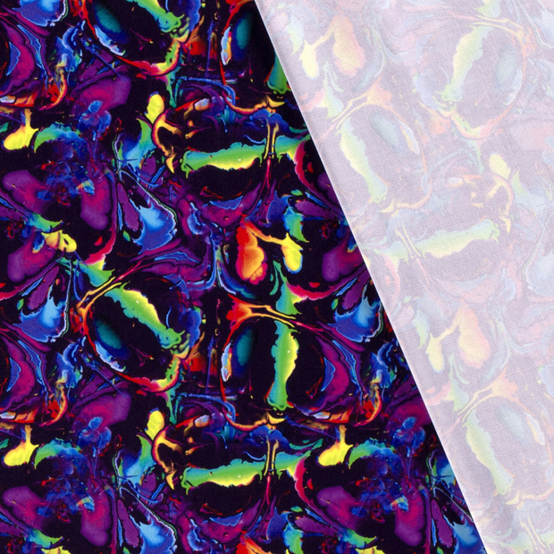 Polyester Jersey fabric Abstract digital printed 