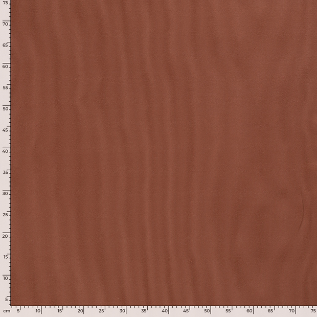 Rib Jersey fabric Unicolour Redwood