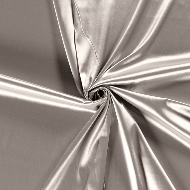 Satin Stretch fabric Light Grey 