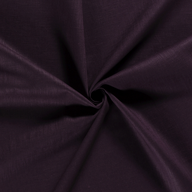 Linen fabric Aubergine 