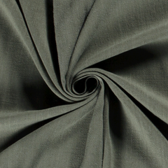 Woven Viscose Linen slub Unicolour Olive Green