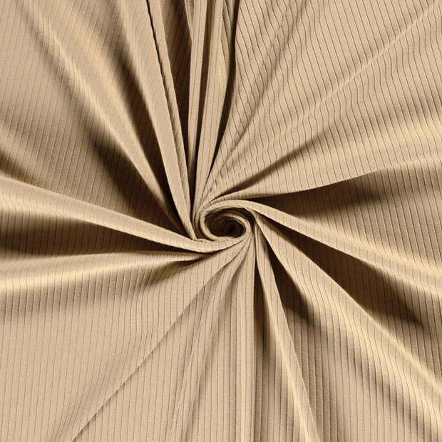 Rib Jersey fabric Beige 