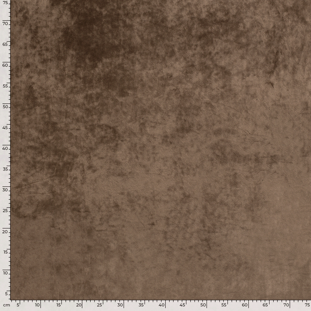 Velvet fabric Unicolour Brown