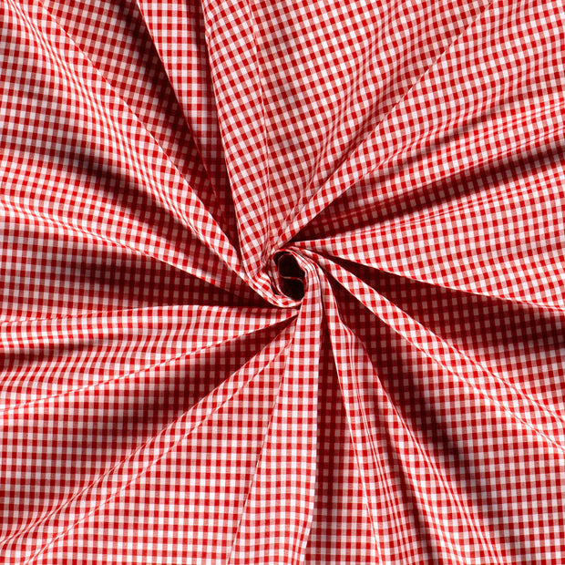 Cotton Poplin fabric Red yarn dyed 