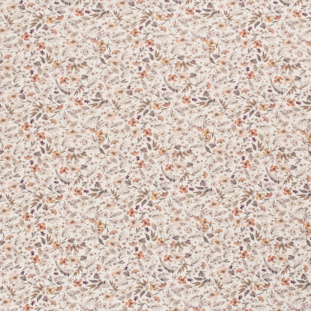 Rib Jersey fabric Off White matte 