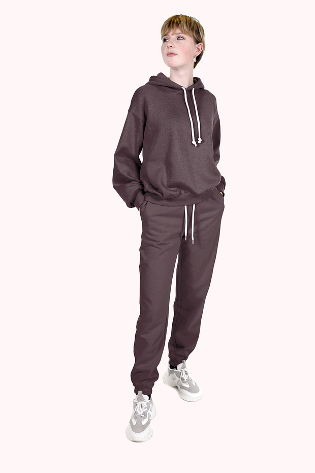 Jogging fabric Unicolour Wine red
