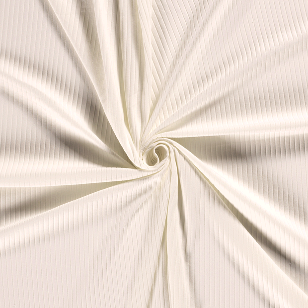 Rib Jersey fabric Ivory 