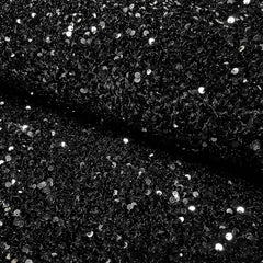 Velvet Sequins Unicolour Black