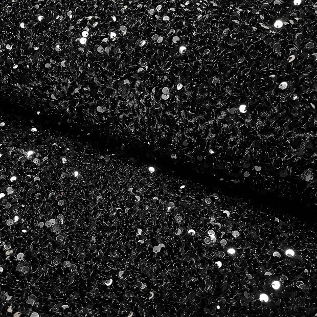 Velvet fabric Unicolour Black