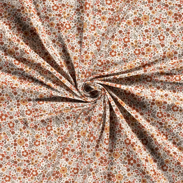 Jersey fabric Off White printed 