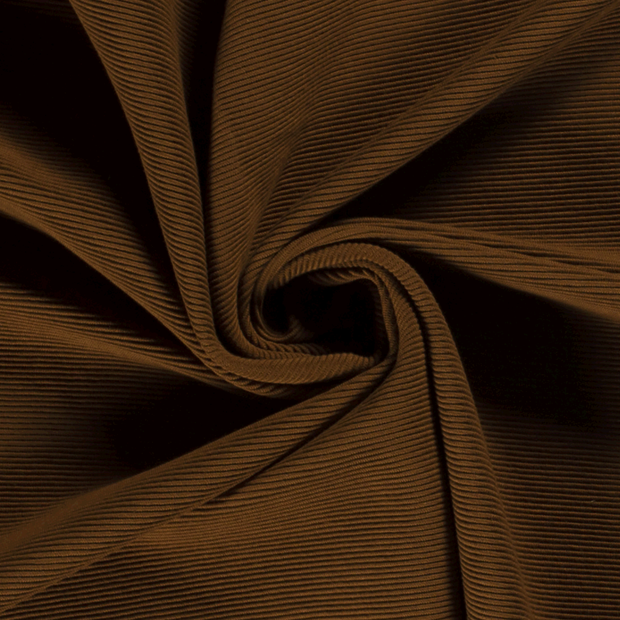 Ottoman jersey fabric Unicolour Brown