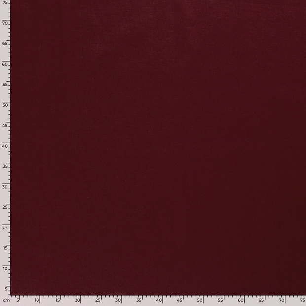 Linen fabric Unicolour Wine red