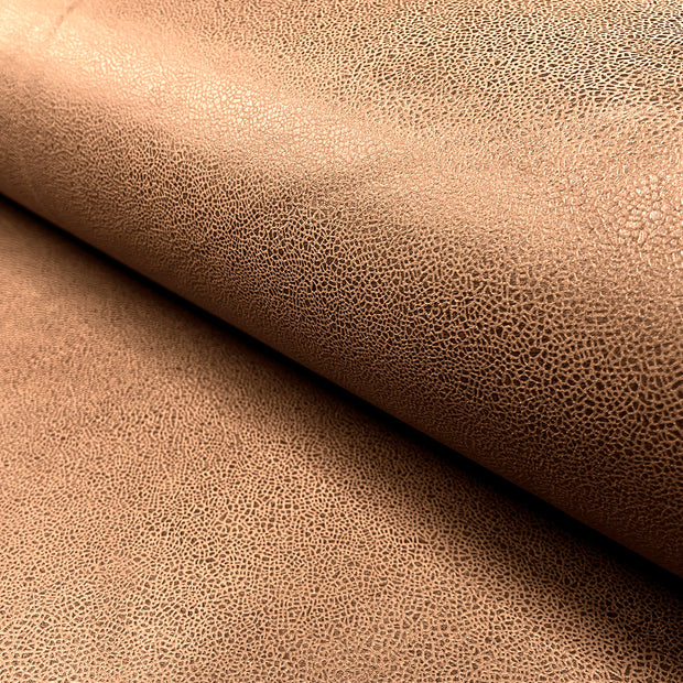 Suede leather fabric Unicolour Brown