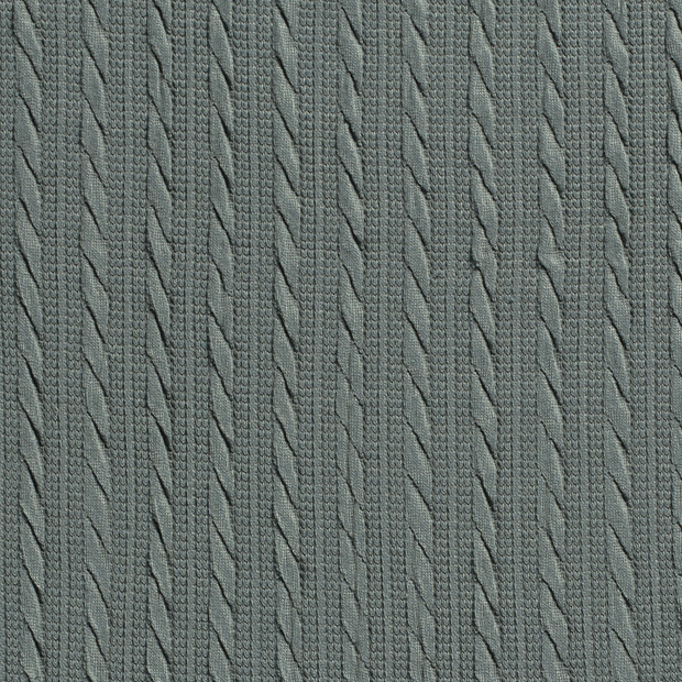 Heavy Knit fabrik Kabelstoff Petrol