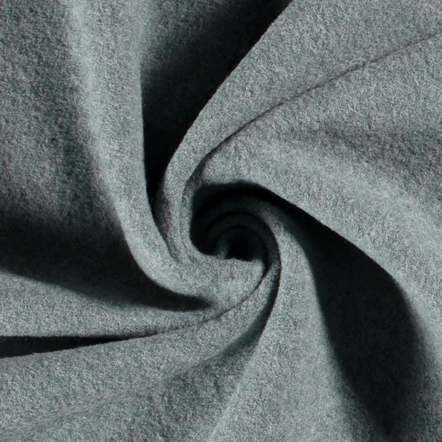 Wool Boucle fabric Unicolour Dark Mint