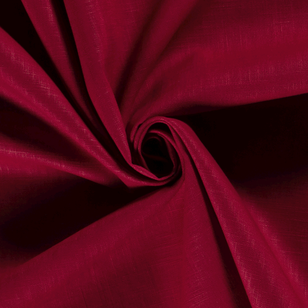 Linen fabric Unicolour Dark Red