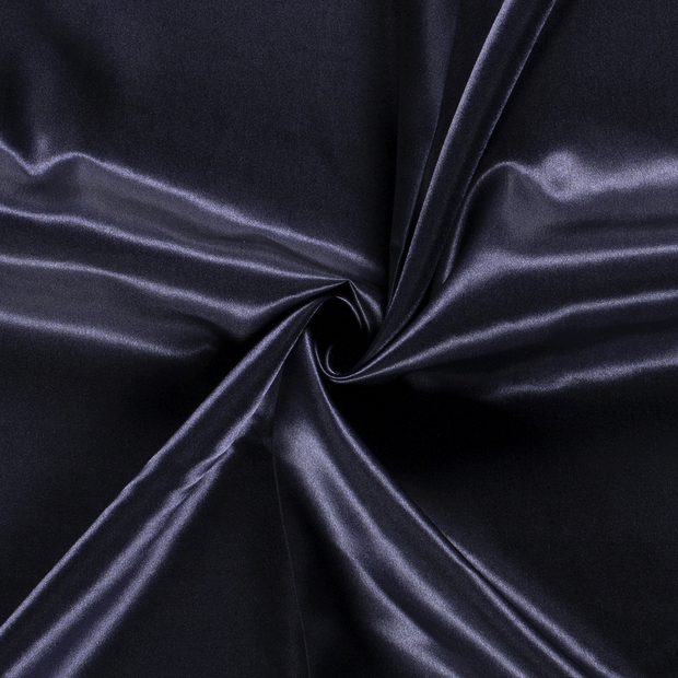 Satin fabric Unicolour Navy