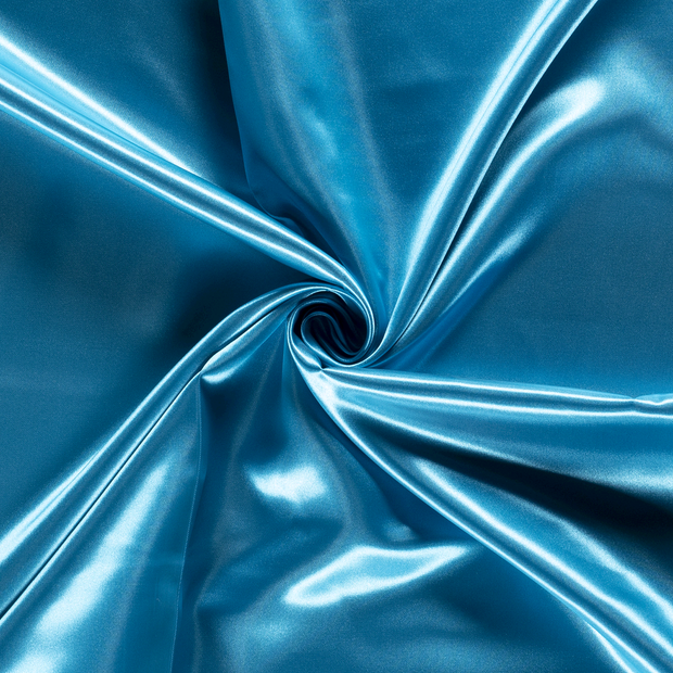 Satin fabric Aqua 