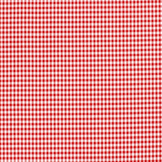 Cotton Poplin fabric Checks Red