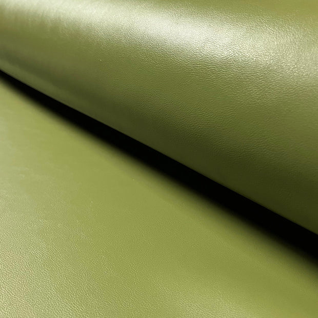 Imitation cuir tissu Unicolore Vert Olive