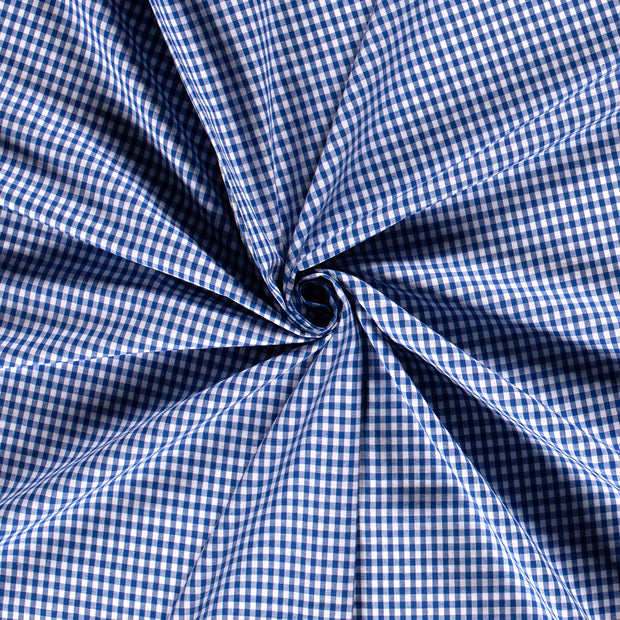 Cotton Poplin fabric Cobalt yarn dyed 