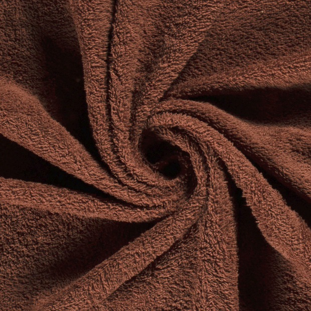 Terry Towelling fabric Unicolour Redwood