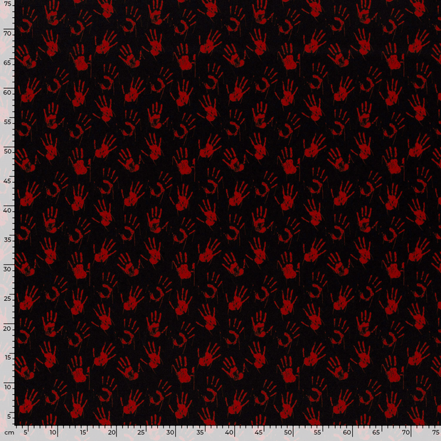 Polyester Jersey fabric Hands Black