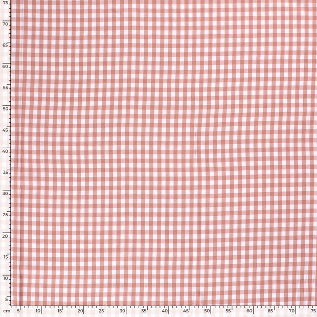 Cotton Poplin fabric Checks Pink