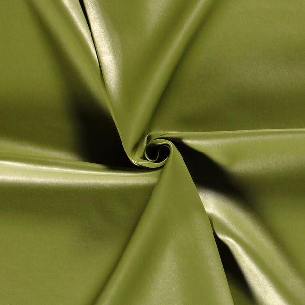 Imitation cuir tissu Vert Olive 
