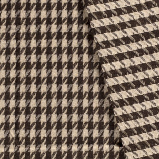 Jacquard fabric Pied de poule brushed 