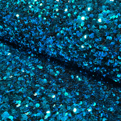 Velvet Sequins Unicolour Aqua
