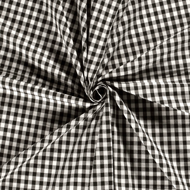 Cotton Poplin fabric Black yarn dyed 